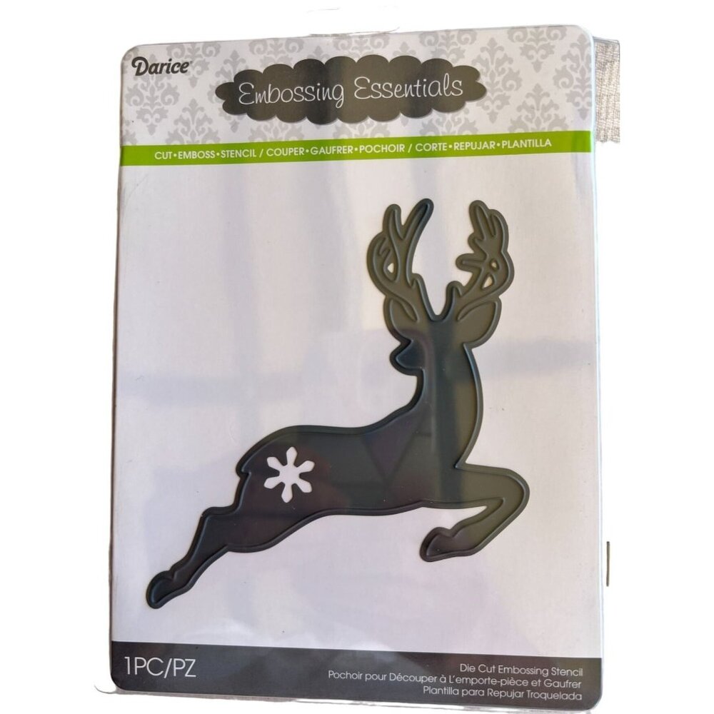 NEW Darice Embossing & Cutting Die Set Christmas Tree Reindeer Gift for Crafters
